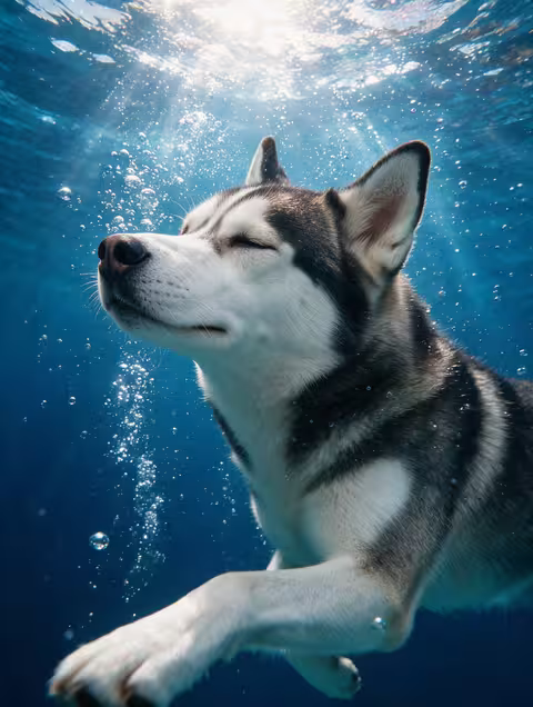 Сон под водой, где свет гладит усы