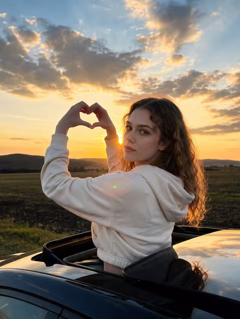 Солнце в форме сердца